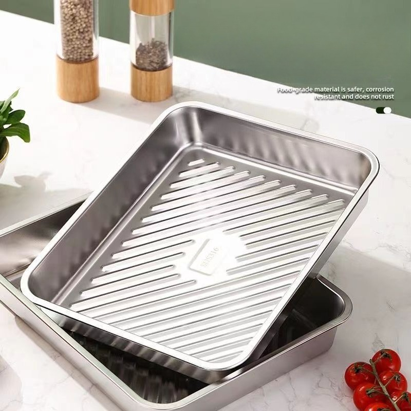 Meal Prep Menu - 304 Stainless Steel Covered Dumpling Tray
