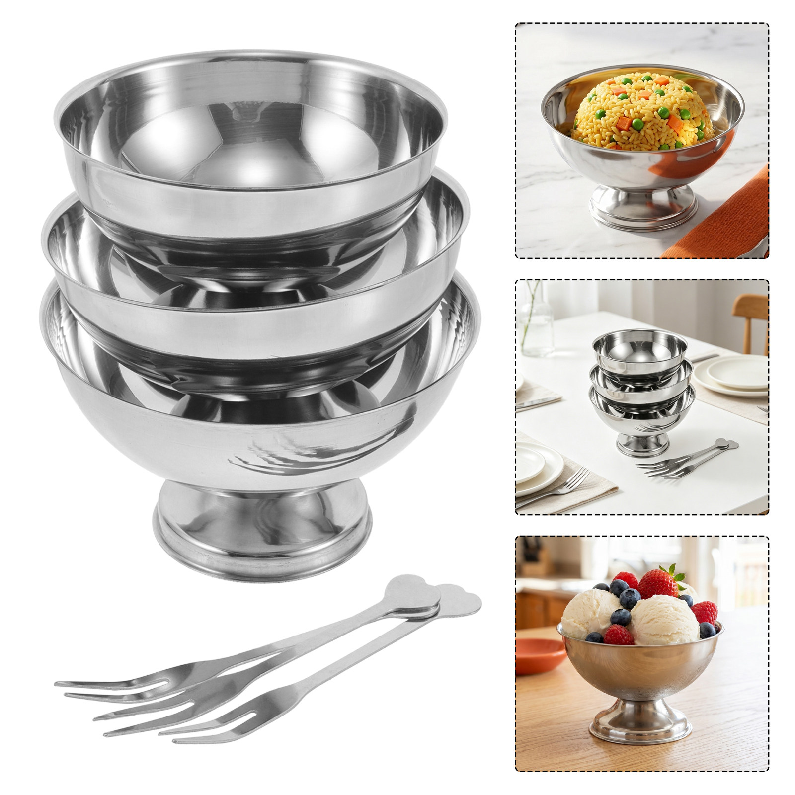 Meal Prep Onigiri - 3Pcs Stainless Steel Rice Mold Set