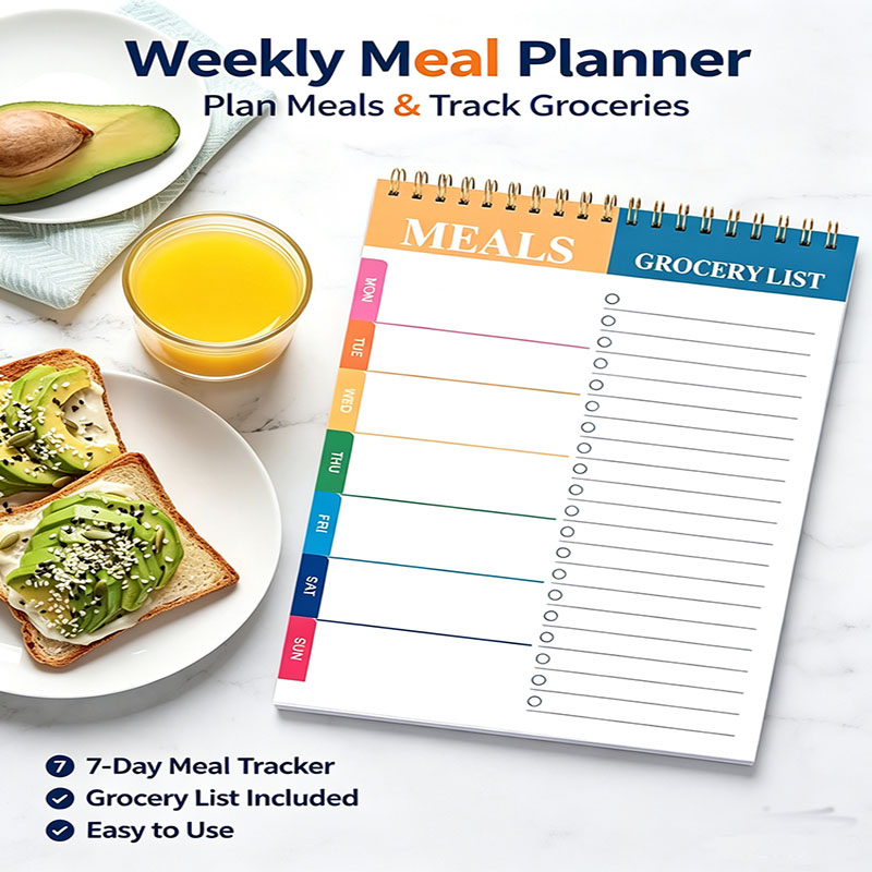 Meal Prep Weekly - Weekly Meal Planner Notepad 5.6x8.5 Inch,