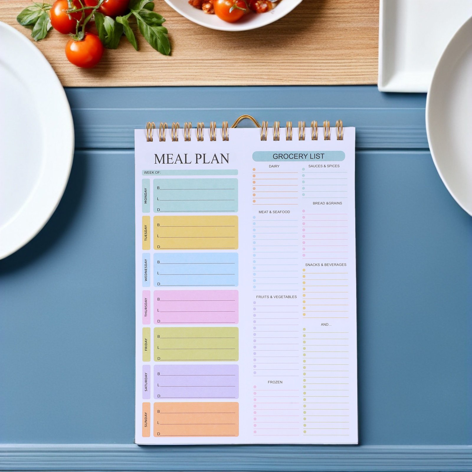 Meal Prep Weekly - 52Sheets Weekly Meal Planner Notebook Spiral