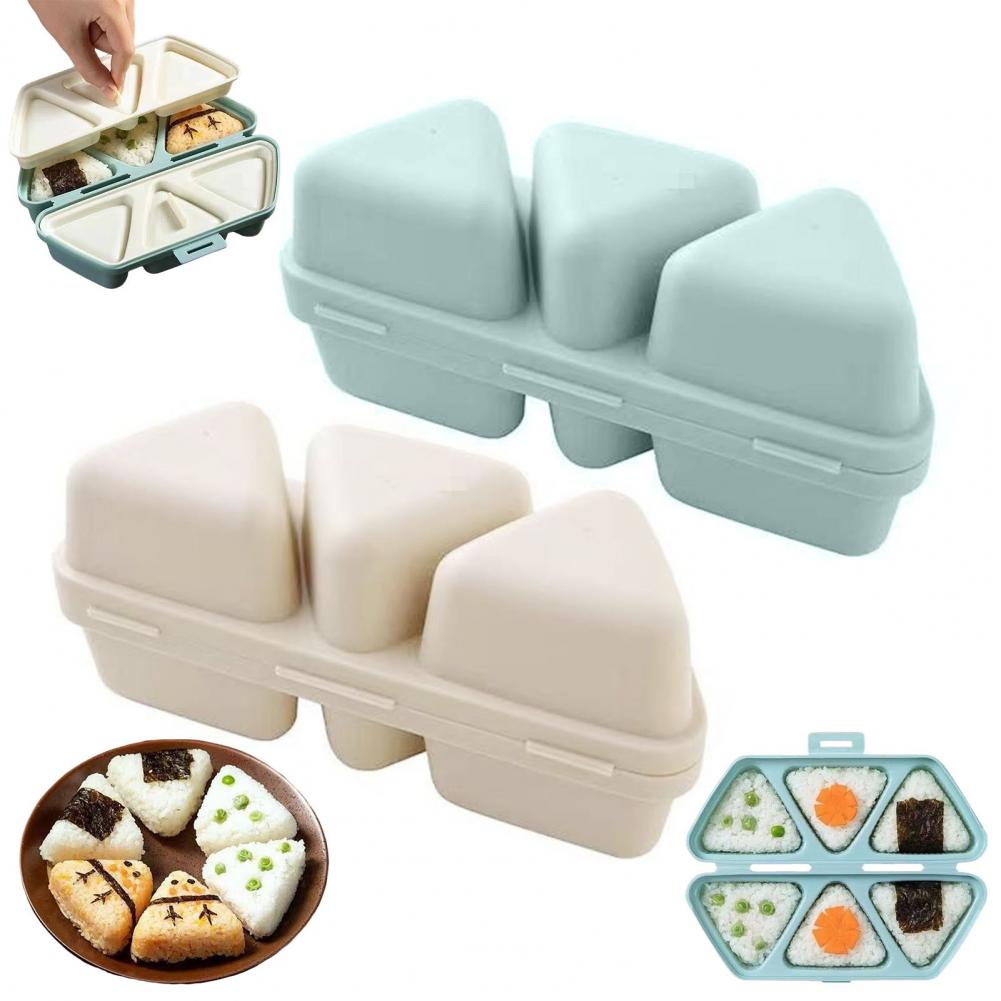 Meal Prep Onigiri - 6-Cavity Triangle Onigiri Mold Bento Box