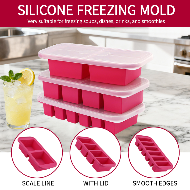 2 Or 3-Piece Silicone Freezer  - огляд і ціна Meal Prep Menu
