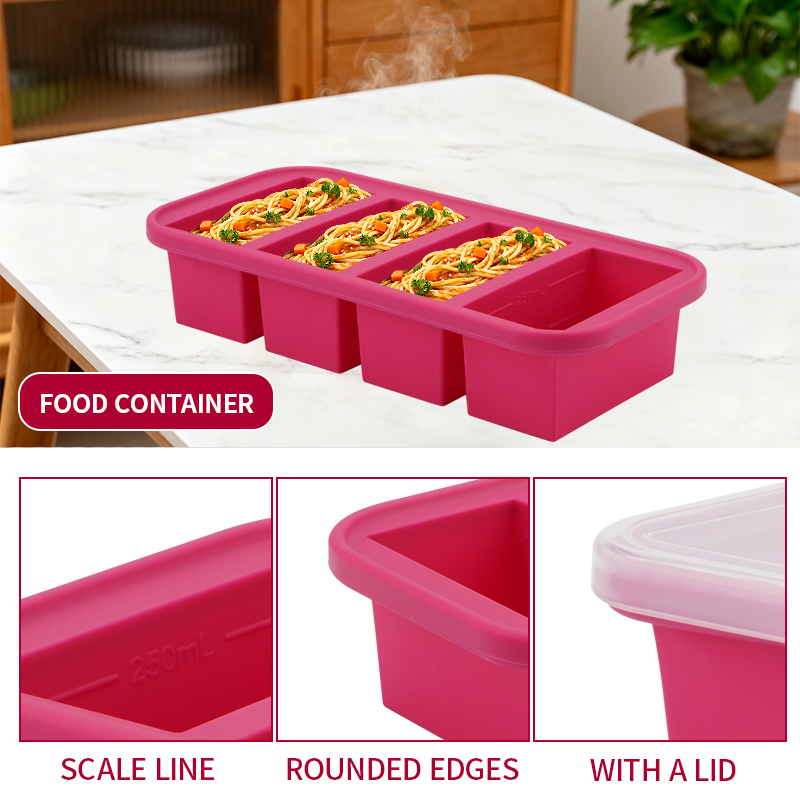 2 Or 3-Piece Silicone Freezer  - огляд і ціна Meal Prep Menu
