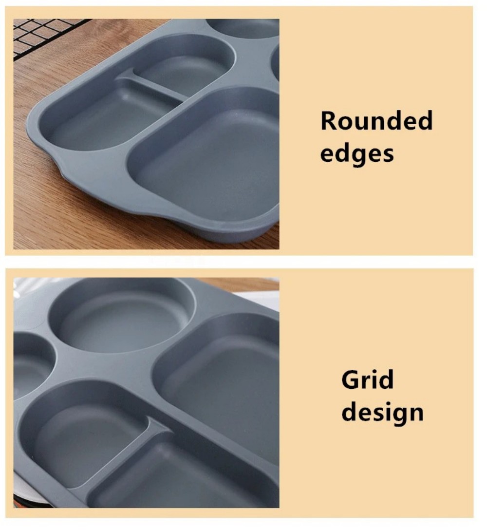 Reusable 5-Compartment Plate,  - огляд і ціна Meal Prep Menu