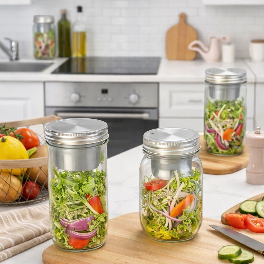 16/24 Oz Salad Glass Jars Wide - огляд і ціна Meal Prep Weekly