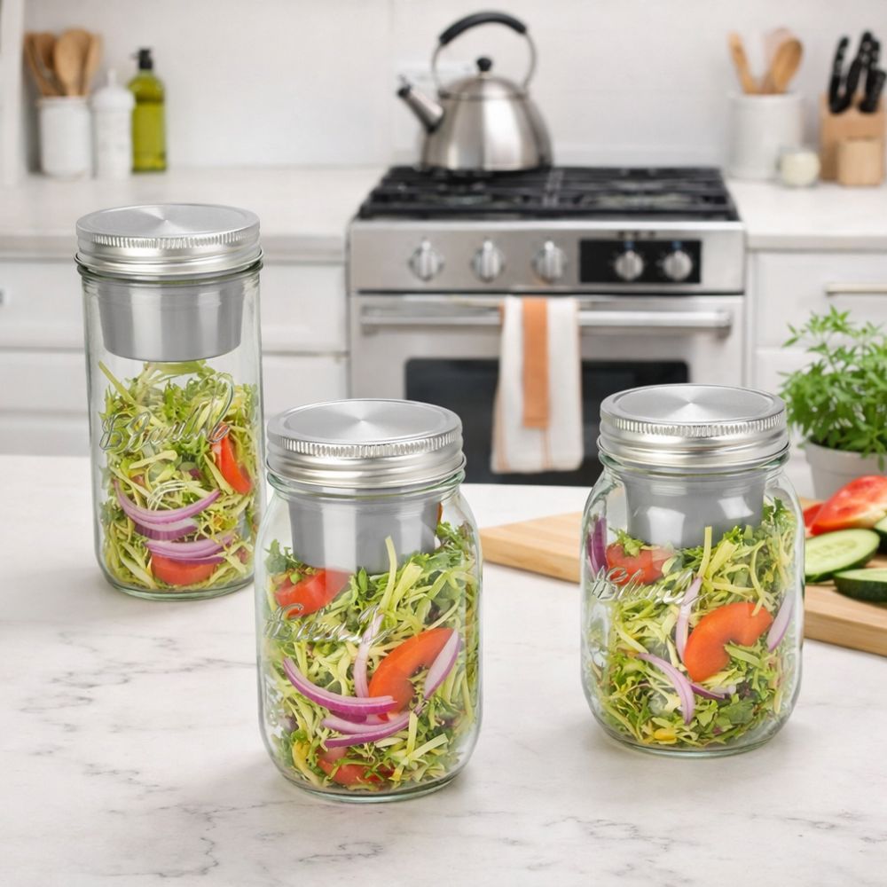 16/24 Oz Salad Glass Jars Wide - огляд і ціна Meal Prep Weekly