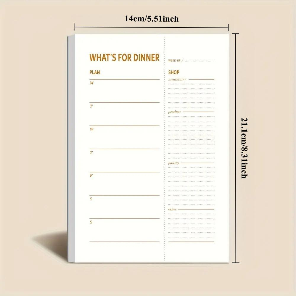 1pc Daily Diet Plan Notebook,  - огляд і ціна Meal Prep Menu