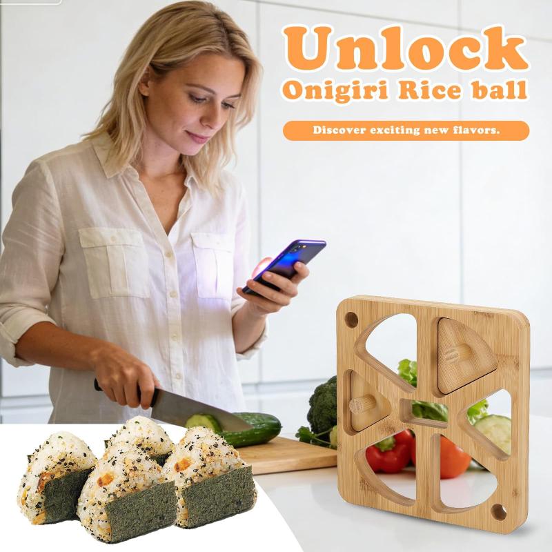 Wooden Onigiri Rice Ball Mold  - огляд і ціна Meal Prep Onigiri